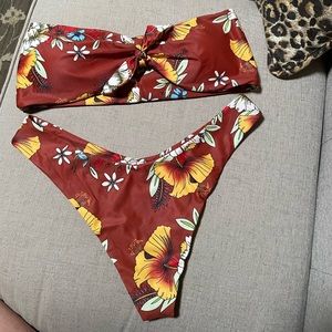 Two piece bandeau bikini